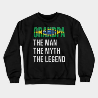 Grand Father Brazilian Grandpa The Man The Myth The Legend - Gift for Brazilian Dad With Roots From  Brazil Crewneck Sweatshirt